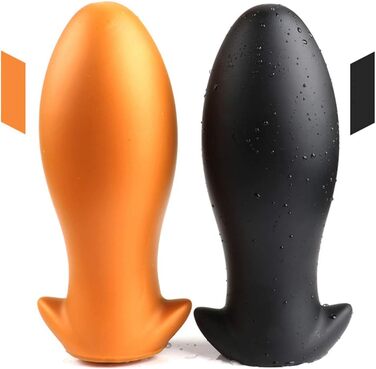 Силіконовий анальний плаг Jinqian для пар (золотий)