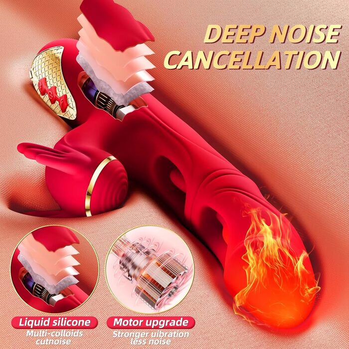 Вібратор для жінок Guspiun 4-в-1 з 7 режимів лизання та 10 вібрацій, стимулятор G-точки, кролик, для пар