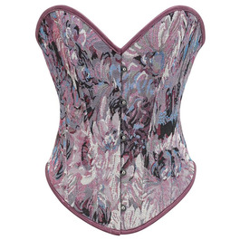 Жіночий корсет-топ Alivila.Y з квітковим принтом, денім, вінтажний стиль, розмір S, фіолетовий