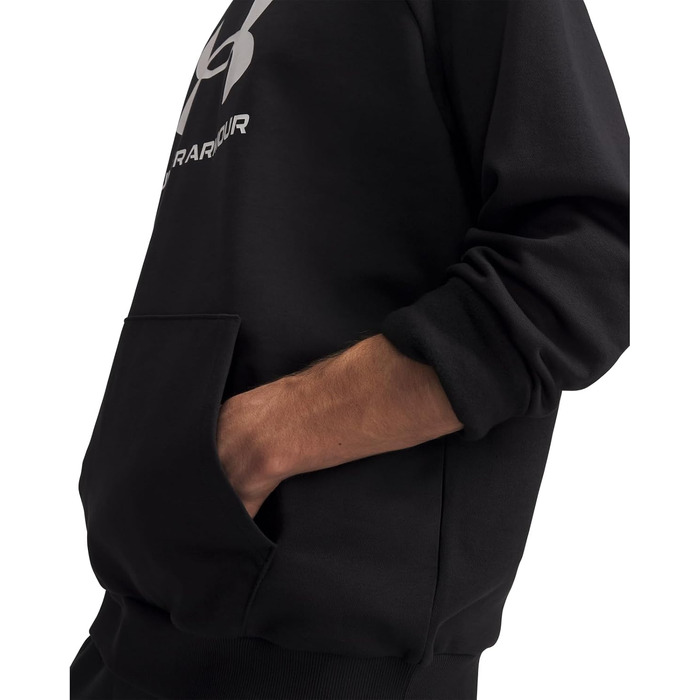 Чоловіча толстовка з капюшоном Under Armour Rival Fleece Logo Hoodie, чорна, розмір XL