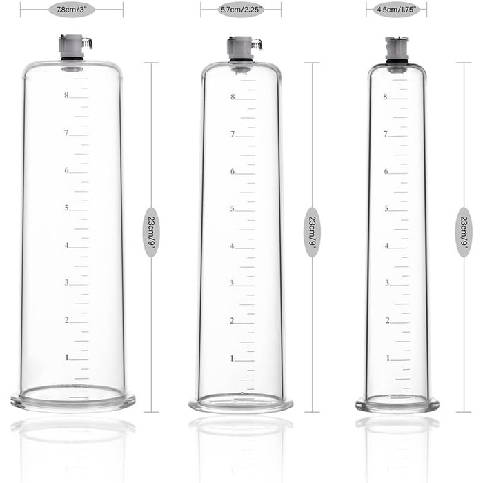 Насос для збільшення пеніса Guspiun з манометром та ручкою. Тренажер для потенції, збільшення розміру та покращення ерекції. Червоний