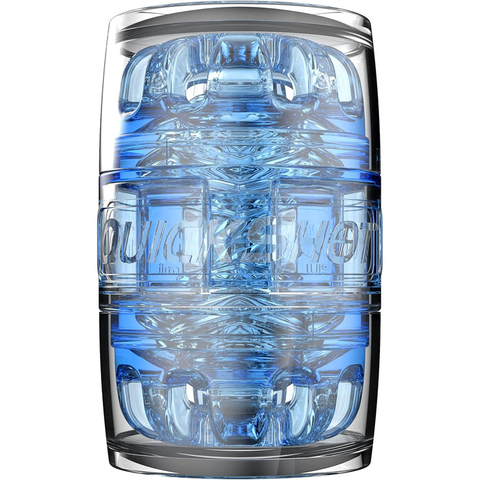 Fleshlight Quickshot Turbo Blue Ice - Мастурбатор з надреалістичним матеріалом SuperSkin, синій колір