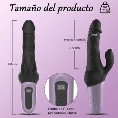 Вібратор для жінок з функцією удару - дildo, секс-іграшка для жінок та пар. 9 режимів вібрації та режим удару, G-точка та кліторальний масаж.