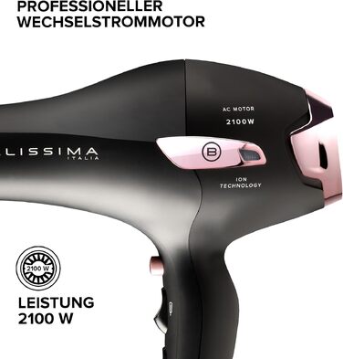 Професійний фен для волосся Bellissima My Pro P3 3400 з іонною технологією та AC-мотором, 2400 Вт, з дифузором та концентратором
