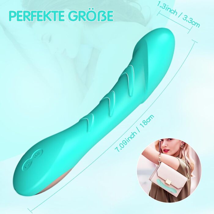 Вібратор для жінок G-Spot, силіконовий стимулятор клітора, 12 режимів вібрації, зелений колір