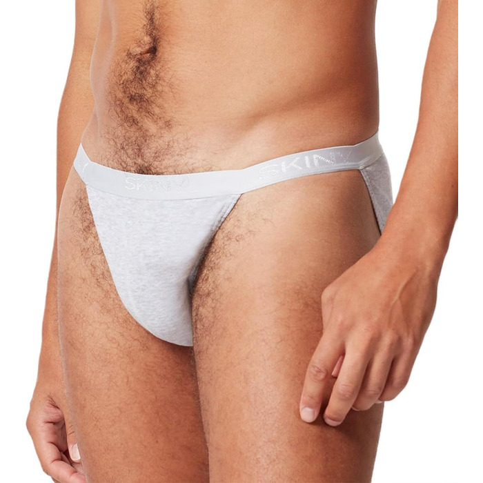 Танга чоловічі Skiny бавовна Rib (2 шт.) (XL, Сріблястий меланж)