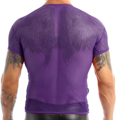 Чоловіча сітчаста футболка з прозорою тканиною для нічного клубу, клубний одяг, прозора майка-топ, футболка 'рибача сітка'