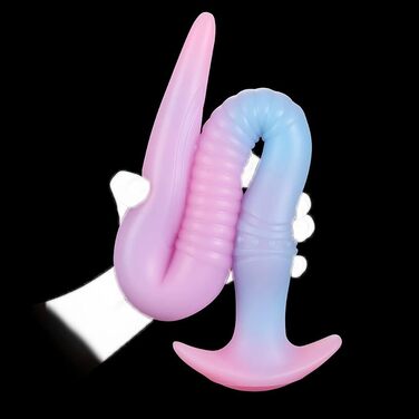 Анальний плагін NAIXBTY з рідкого силікону: гнучкий, для масажу простати, з довгим світінням