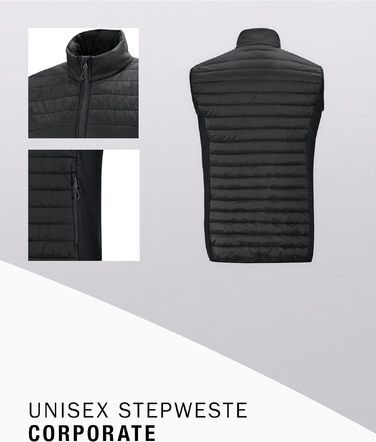 Чоловіча утеплена жилетка JAKO Corporate Teamwear з еластичними вставками, чорна, розмір XL