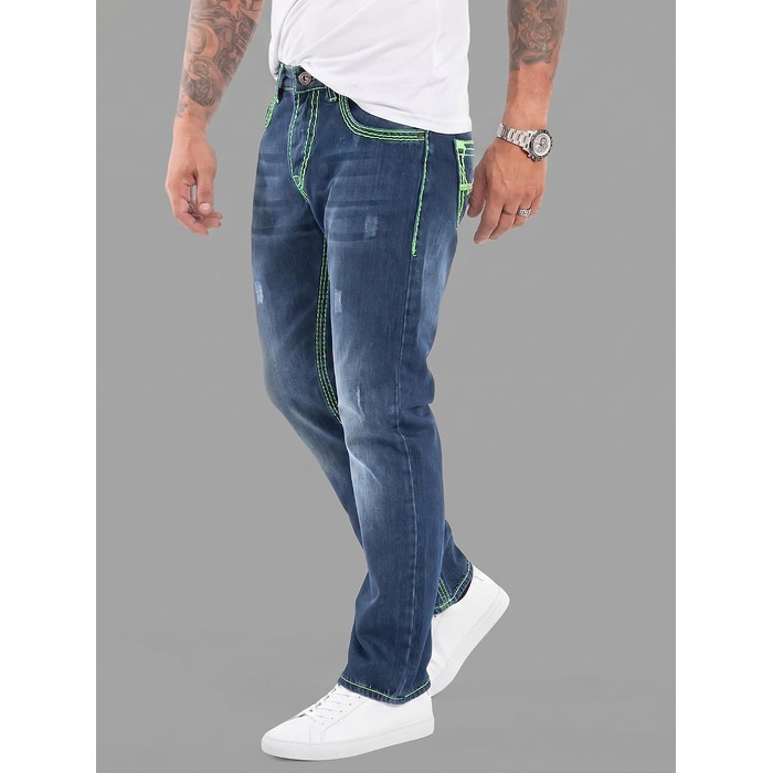 Чоловічі джинси Rock Creek Denim M33 з товстими швами, сині (31W / 32L, Rc-2271)