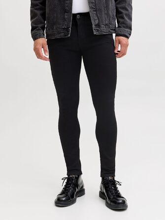 Чоловічі джинси Jack & Jones Jjiliam Skinny чорного кольору, розмір 32W/32L