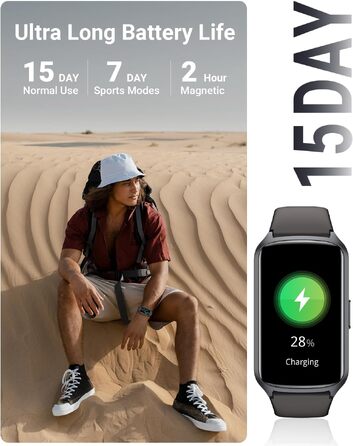 Фітнес-трекер Smart Watch для жінок та чоловіків, водонепроникний 5ATM, моніторинг SpO2, пульсу та сну, 20+ режимів тренувань, крокомір, чорний