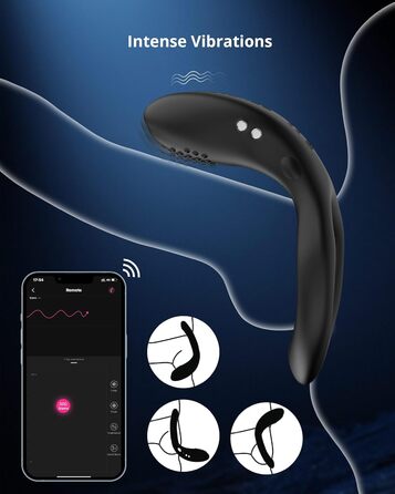 LOVENSE Diamo Bluetooth вібратор кільце для чоловіків з пультом керування, безліч режимів, програмування