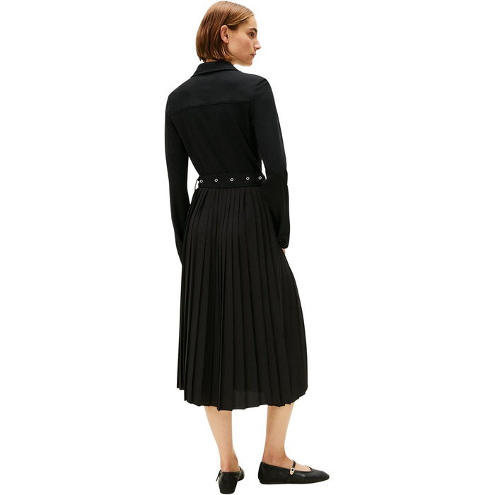 Поло Tommy Hilfiger Interlock Mix Media DRS Ls WW0WW48398 Black (Чорне) - Жіноче поло-плаття