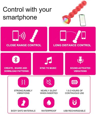 Вібратор для анусу з пультом керування, анальний вібратор для жінок та пар, масажер простати, силікон, чорний