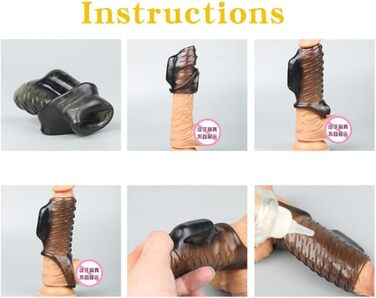 Виброкільце для пеніса, гільза для збільшення об'єму, секс-іграшка для чоловіків, багаторазові презервативи-екстендери, збільшувач об'єму для дорослих