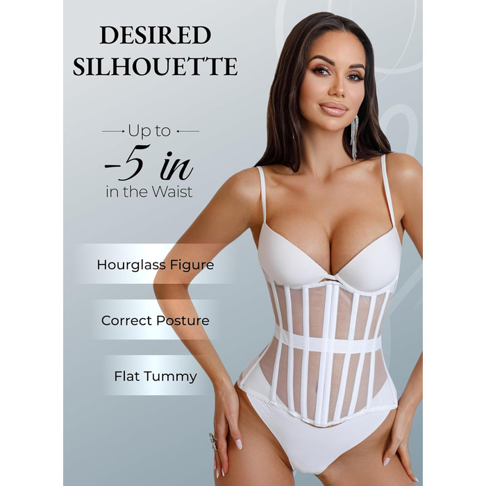 Корсет для талії Mesh-Korsett Taillentrainer для жінок, білий, розмір S