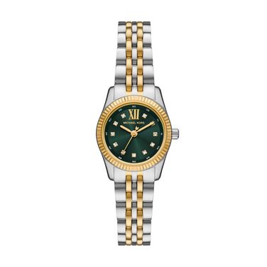 Жіночий годинник Michael Kors Lexington, 26мм, кварцовий механізм, сталевий браслет (оливковий та золотистий)
