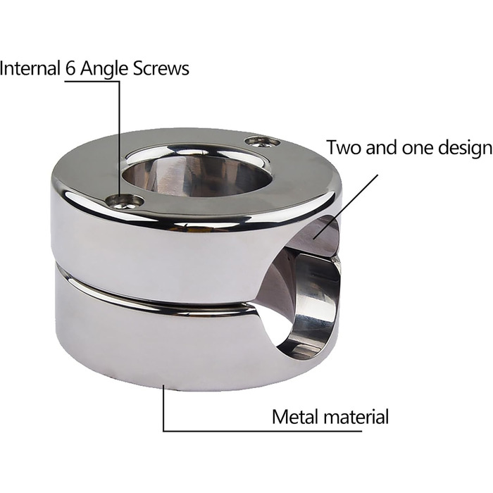 Кільце для яєчок та статевого члена з нержавіючої сталі для чоловіків, пристрій для обмеження яєчок, розтягуване кільце, металевий аксесуар для сексуального задоволення та тренувань (S)