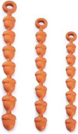 Анальні кульки з силікону NAIXBTY - набір 7 шт. для ано-сексуальних ігор (золотий)