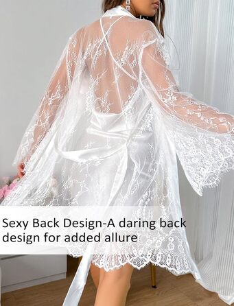 Халат жіночий FEOYA з коротким рукавом, нічна сорочка, легкий бандаж, білий, XL