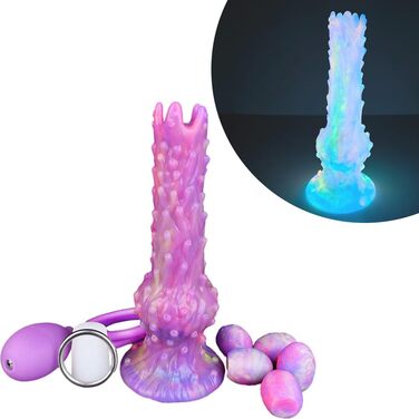 NAIXBTY Світлячковий Інопланетний Овопозитор Дільдо, Пневматичний Фентезі Інопланетний Дільдо з П'ятьма Світлячками, G-Spot Мастурбатор, Секс-Іграшка Екстремальна для Жінок та Чоловіків, Секс-Яйце, Анальний Плагін Дільдо