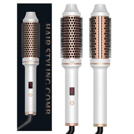 Мультистайлер для волосся 5 в 1 UMIGA 1000W: стайлер-фен з LCD-дисплеєм, кругла щітка, плойка та випрямляч, 3 температурні режими для об'єму та гладкості (Золотий)
