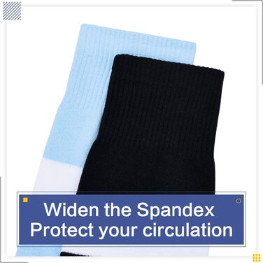 Шкарпетки Kayhoma з бавовни з смужками, довгі (до коліна/верхньої частини стегна), чорно-білі та синьо-білі, розмір M