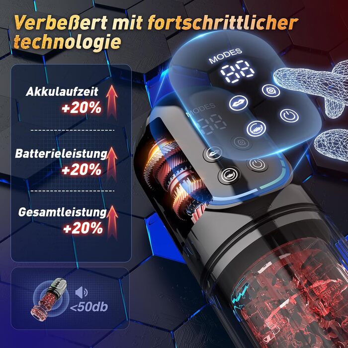 Мастурбатор для чоловіків з функцією вигину, ротаційним насосом та керуванням через додаток - сексуальна іграшка для чоловіків