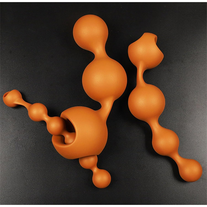 Анальні кулі з силікону різних розмірів (5 шт.) для тренування та масажу. Анальний плаг, дилататор, гачок, анальдуше. Іграшки для дорослих, unisex