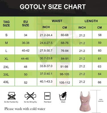 Корсет для живота та талії Gotoly Daen, фігуроформуючий боді, бежевий (XXL)