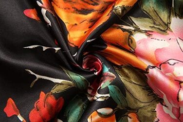 Жіночий халат goodmansam, довгий, квітковий сатин, кімоно, весільний, для нареченої, нічний, XL-XXL, чорний