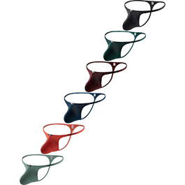 Чоловіча трусики-сліп iKingsky великого розміру XXL, 6 шт. - дихаюча, низька посадка, сексуальний дизайн