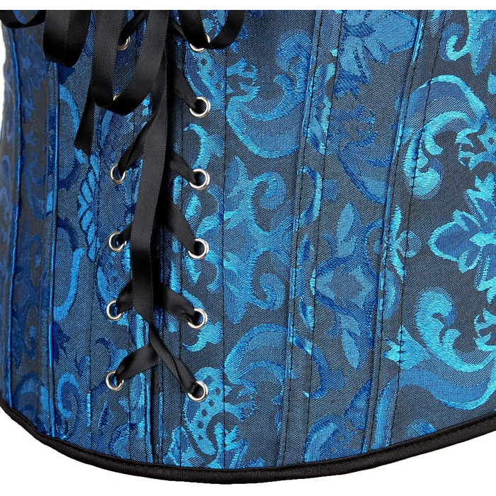 Корсет для фігури Grebrafan з підтримкою грудей, чорно-синій, розмір 28-30