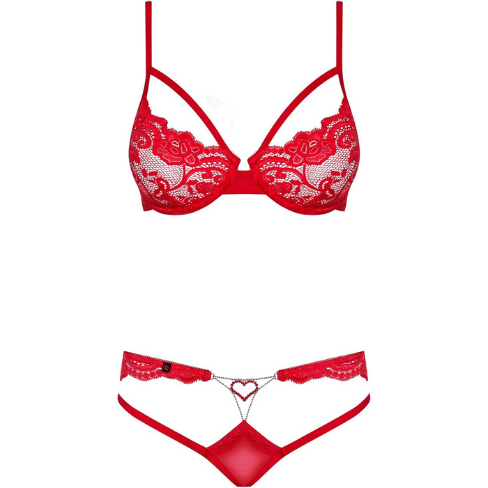 Сексуальна спідня білизна Obsessive Alabastra, S-M, червона