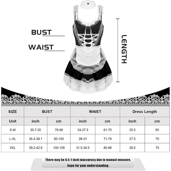 Костюм косплею Paloli Maid для жінок, розмір L-XL