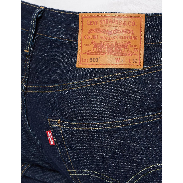 Чоловічі джинси Levi's 501 Original Fit One Wash, сині, 34W / 32L