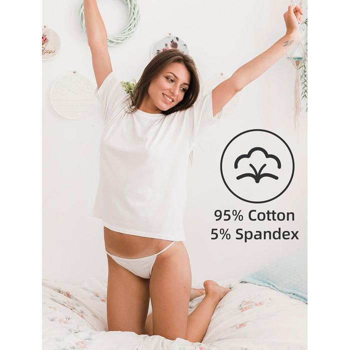 Сексуальні жіночі стрінги KUKU PANDA 6 шт. набір - безшовні труси, стрінги, кольори: чорний, білий, червоний, леопард