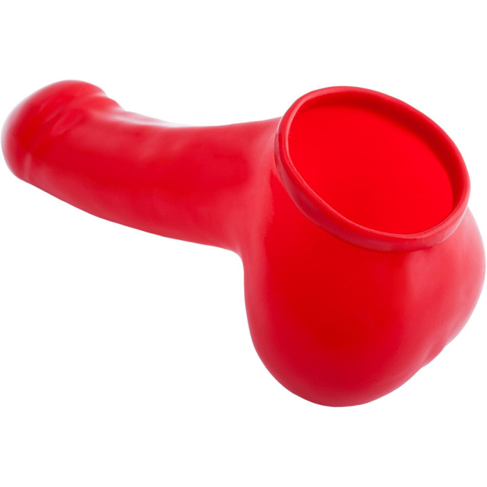 Латексний пеніс-чохол TOYLIE Adam, 13 см, червоний – з мішком та вираженою головкою, Made in Germany