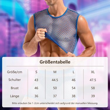 Футболка сітка Amy Couee чоловіча, сітка, майка (M, блакитна)