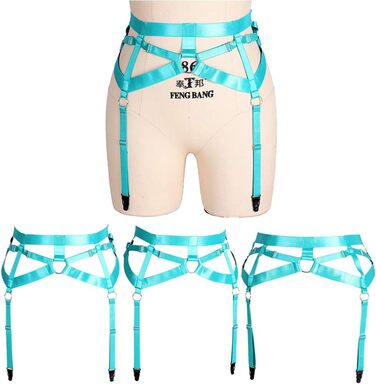 Жіночий корсет-накидка в стилі панк з 4 кліпсами, набір шнурів, шкарпетки Харадзюку, універсальний розмір, смарагдовий