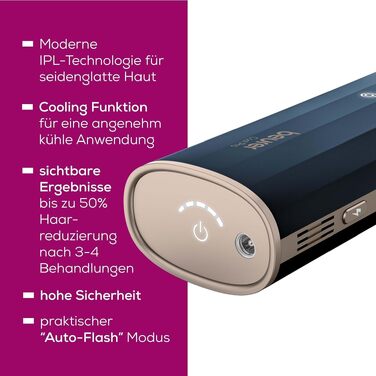 Фотоепілятор Beurer IPL 7800 COOL PRO з технологією охолодження, 5 рівнів інтенсивності, 1 млн імпульсів, для обличчя, тіла та бікіні-зони, унісекс