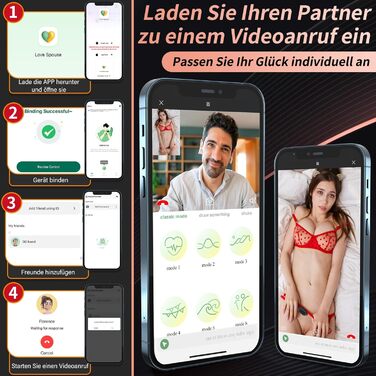 Набір силіконових анальних простатових масажерів Yivans для пар, 10 режимів вібрації, керування через додаток