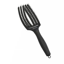 Іонізуюча щітка для волосся Olivia Garden Fingerbrush Combo (середня, 6 рядів) для сушіння, вирівнювання та догляду за середнім та довгим волоссям, з щетиною кабана та антистатичним нейлоном