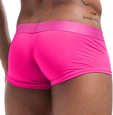 Чоловіча труси боксер з м'якої тканини, дихаюча, ретро-стиль, 7 шт. в упаковці, рожевий XL