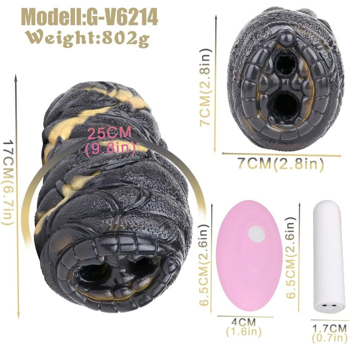 Вібраційний мастурбатор Lmgoc Tierserie з реалістичним дизайном, 10 режимів вібрації, силікон, для чоловіків