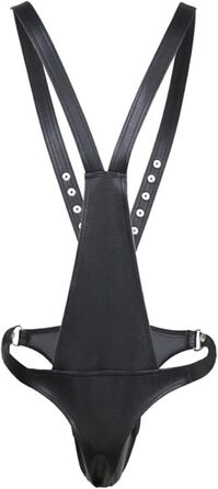 Штани з еластичною шкіряною вставкою для чоловіків, сексуальний стиль, костюми для стрип-танцю, обтислі штани, комбінезон