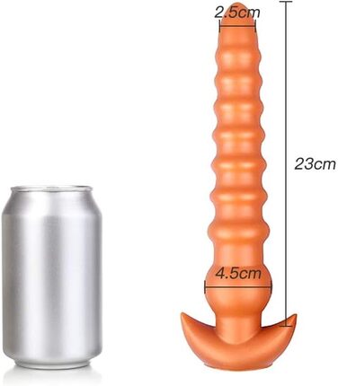 Анальний плаг Roluck з рідкого силікону, великий розмір, з підставкою. Іграшка для дорослих, для початківців та досвідчених користувачів.