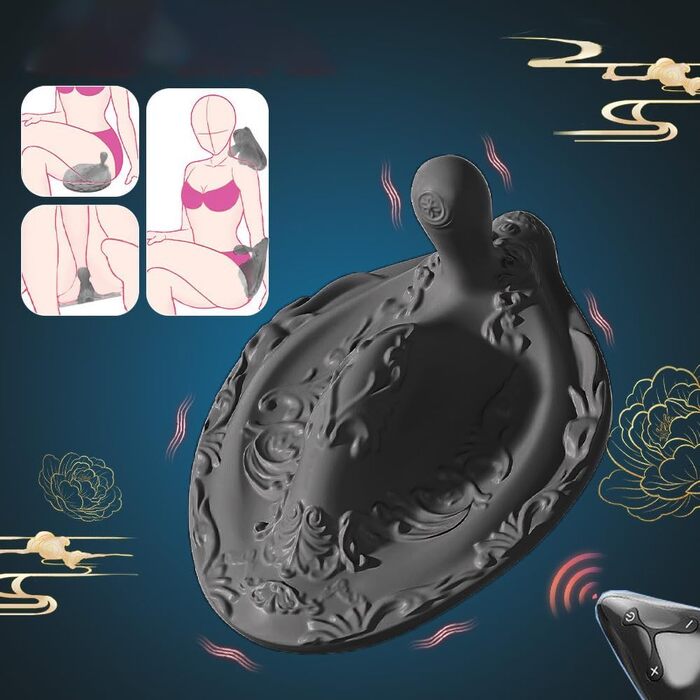 Вібратор OnundOn Erotik Butterfly - стимулятор G-точки для жінок, 12 режимів, чорний