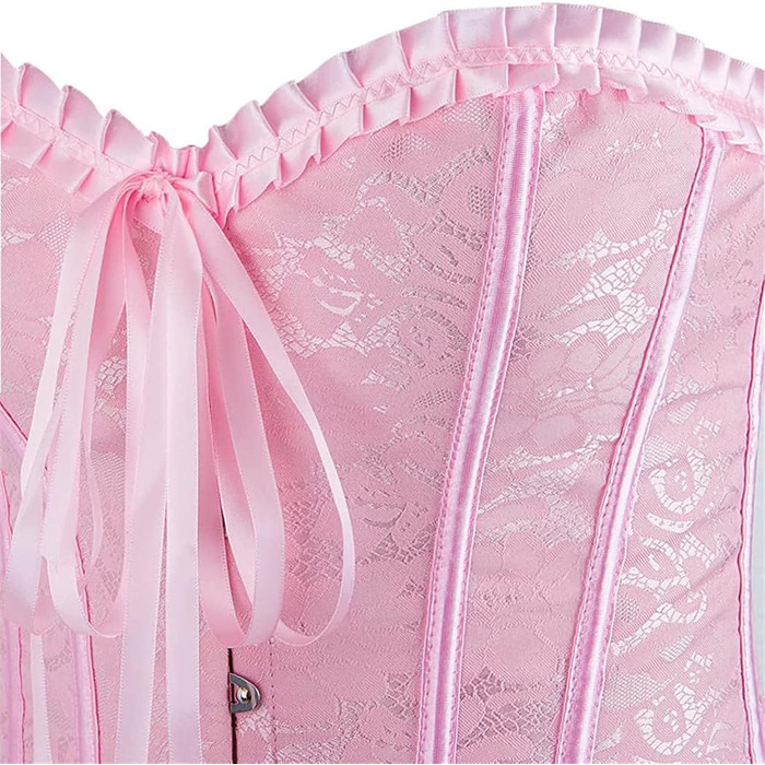 Корсет Grebrafan для жінок: сексуальний, з мережива, класичний (28-30, рожевий)